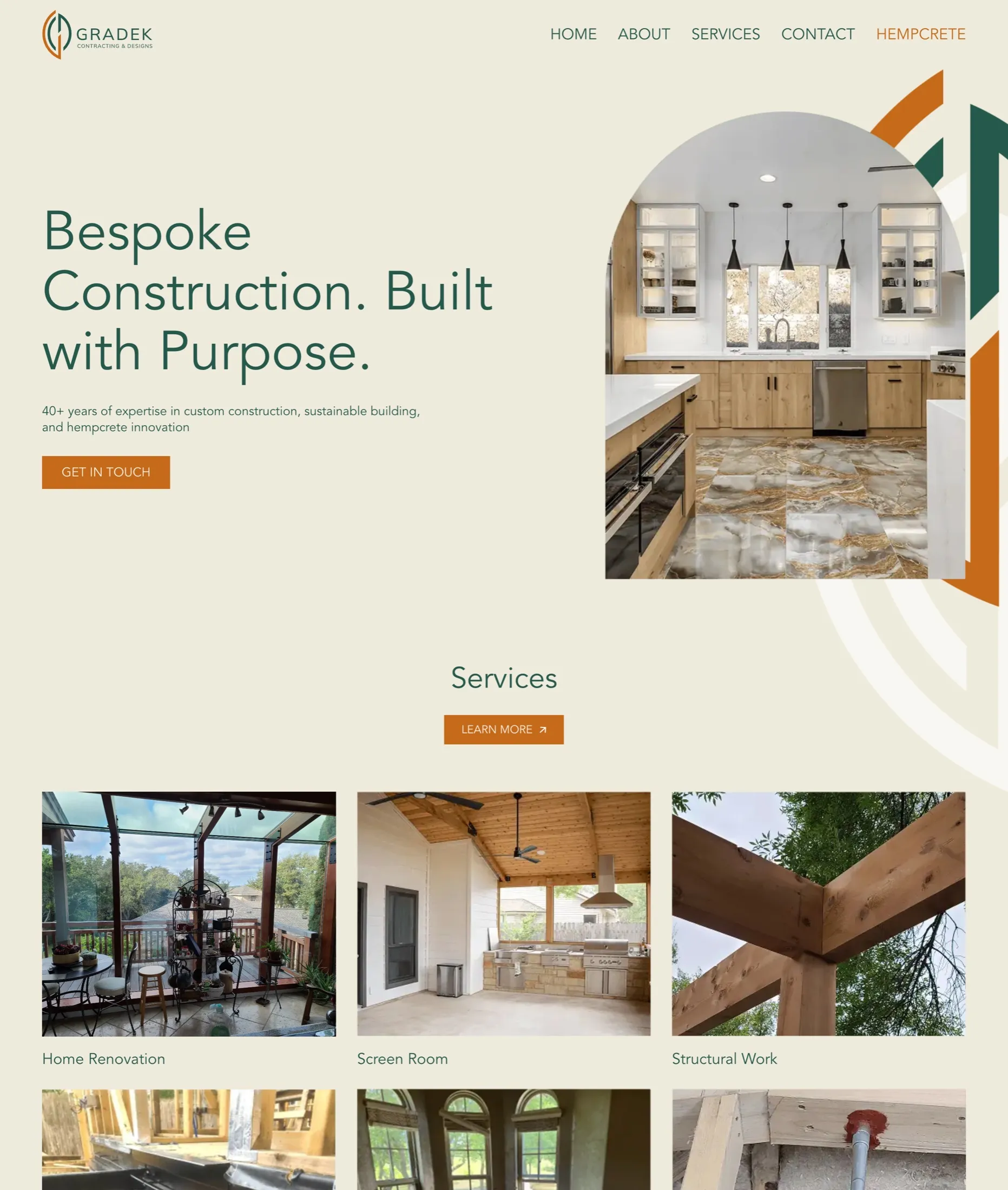 Gradek Contracting: Custom Construction / Hempcrete, built by Argent Foundry.